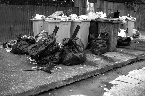 Construction site with waste materials in Tottenham