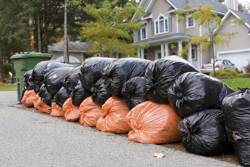 Eco-friendly waste management process at a construction site